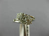 ANTIQUE .40CT DIAMOND 18K WHITE GOLD 3D FLORAL SEMI MOUNT ENGAGEMENT RING #18746