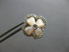 .30CT DIAMOND & AAA CORAL 14K WHITE GOLD MULTI HEART FLOWER CLIP EARRINGS #28202