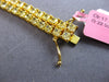 WIDE 17.75CT FANCY YELLOW DIAMOND 18KT YELLOW GOLD 3D DOUBLE ROW TENNIS BRACELET