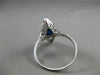 ANTIQUE 1.66CT OLD MINE DIAMOND & AAA SAPPHIRE PLATINUM 3D MARQUISE RING #17069
