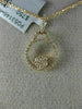 ESTATE .17CT DIAMOND 18KT WHITE GOLD 3D CIRCE OF LIFE FLOWER FLOATING PENDANT
