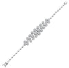 ESTATE LARGE 4.68CT DIAMOND 18KT WHITE GOLD 3D MULTI FLOWER FUN TENNIS BRACELET