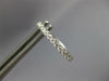 ESTATE .26CT DIAMOND 14K WHITE GOLD 3D CLASSIC OVAL HUGGIE HOOP HANGING EARRINGS