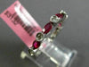ESTATE 1.03CT DIAMOND & AAA RUBY 18KT WHITE GOLD SEMI ETERNITY ANNIVERSARY RING