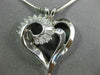 ESTATE .85CT BAGUETTE DIAMOND 14K WHITE GOLD 3D OPEN CLASSIC HEART PENDANT #9888