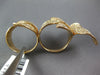 EXTRA LARGE 4.31CT WHITE & FANCY YELLOW DIAMOND 18K ROSE GOLD DOUBLE FINGER RING