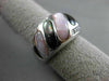 ESTATE WIDE .31CT DIAMOND 14KT WHITE GOLD AAA MOTHER OF PEARL 3D COCKTAIL RING