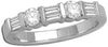 0.5CT DIAMOND 14KT WHITE GOLD ROUND & BAGUETTE CHANNEL WEDDING ANNIVERSARY RING