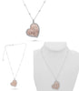 LARGE 8.36CT WHITE & PINK DIAMOND 18K WHITE & ROSE GOLD MULTI SHAPE LOVE PENDANT