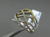 ESTATE WIDE .73CT DIAMOND 18KT TWO TONE GOLD MULTI ROW CRISS CROSS INFINITY RING