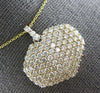 EXTRA LARGE 3.33CT DIAMOND 14KT YELLOW GOLD 3D INVISIBLE LOVE FLOATING PENDANT