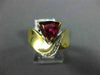 ESTATE WIDE 1.50CT DIAMOND & AAA PINK TOURMALINE 18KT TWO TONE GOLD RING #22057