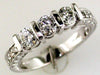 ESTATE 1.0CT DIAMOND 14KT WHITE GOLD 3D ROUND 3 STONE FILIGREE ANNIVERSARY RING