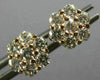 ESTATE 1.0CT DIAMOND 14KT ROSE GOLD 3D CLASSIC FLOWER STUD SCREW BACK EARRINGS