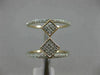 ESTATE WIDE .32CT DIAMOND 14K ROSE GOLD 3D DOUBLE ROW GRADUATING SQUARE FUN RING