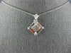 ESTATE .35CT DIAMOND 18KT WHITE GOLD PRINCESS INVISIBLE SQUARE PENDANT #1130