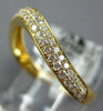 ESTATE .26CT DIAMOND 18KT YELLOW GOLD 3D TWO ROW PAVE CLASSIC WAVE FUN RING