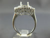 LARGE 2.60CT DIAMOND 18KT WHITE GOLD ROUND & BAGUETTE SEMI MOUNT BALLERINA RING