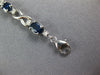 LONG 5.67CT DIAMOND & AAA SAPPHIRE 14K WHITE GOLD 3D OVAL X LOVE TENNIS BRACELET