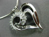 ESTATE .85CT BAGUETTE DIAMOND 14K WHITE GOLD 3D OPEN CLASSIC HEART PENDANT #9888