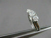 ESTATE .90CT DIAMOND 14K WHITE GOLD 3D PAST PRESENT FUTURE ENGAGEMENT RING 19561