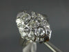 ANTIQUE WIDE .78CT DIAMOND 14KT WHITE GOLD ROUND & MARQUISE FILIGREE RING #565