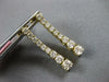 ESTATE 1.12CT DIAMOND 14K YELLOW GOLD CLASSIC ROUND JOURNEY FUN HANGING EARRINGS