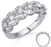 ESTATE WIDE .89CT DIAMOND 14K WHITE GOLD 3D ROUND & PEAR SHAPE SIDEWAYS FUN RING