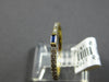 ESTATE .21CT DIAMOND & AAA SAPPHIRE 14KT WHITE GOLD ROUND & EMERALD CUT FUN RING