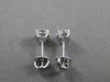 ESTATE .85CTW DIAMOND 5MM STUD 14KT WHITE GOLD SCREWBACK EARRINGS FG VSSI #21269