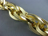 ESTATE LARGE AND LONG 18K YELLOW GOLD 3D OVAL INTERTWINING LINK BRACELET #26106