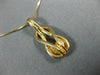 ESTATE .25CT DIAMOND 14KT YELLOW GOLD HEART LOVE KNOT INFINITY FLOATING PENDANT