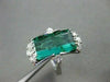 ESTATE LARGE 4.40CT DIAMOND & AAA TOURMALINE 18KT WHITE GOLD RING AMAZING #22084