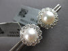 .90CT DIAMOND & AAA SOUTH SEA PEARL 18KT & 14KT WHITE GOLD FLOWER STUD EARRINGS