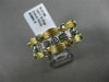 ESTATE WIDE .70CT DIAMOND 14KT TWO TONE GOLD MULTI ROW ETOILE SEMI ETERNITY RING
