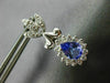 ESTATE 1.90CT DIAMOND & TANZANITE 14K WHITE GOLD FILIGREE HANGING EARRINGS 10192