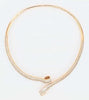 LARGE 18.81CT DIAMOND 18KT YELLOW GOLD 3D ROUND & BAGUETTE CUFF TENNIS NECKLACE