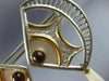 ESTATE DIAMOND AAA PEARL & GARNET 14KT YELLOW GOLD & STAINLESS STEEL 3D EARRINGS