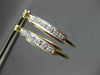 ESTATE .24CT DIAMOND 14K 2 TONE GOLD 3D TRIPLE HOOP OVAL HANGING EARRINGS #27157