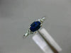 ESTATE .71CT DIAMOND & AAA OVAL SAPPHIRE 14KT WHITE GOLD FRIENDSHIP PROMISE RING