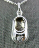 ESTATE .03CT DIAMOND 14KT WHITE GOLD 3D BOW ETOILE BABY GIRL SHOE PENDANT #1721