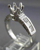 ESTATE .94CT DIAMOND 14KT WHITE GOLD 3D CROWN SEMI MOUNT ENGAGEMENT RING #2078