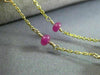 ESTATE AAA RUBY & PEARLS 14KT YELLOW GOLD 3D CLASSIC BY THE YARD NECKLACE #26222