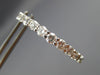 ESTATE 3.16CT DIAMOND 14KT WHITE GOLD DOUBLE SIDED HOOP HUGGIE EARRINGS #19210
