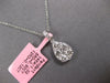 LARGE 1.02CT DIAMOND 14KT WHITE 3D GOLD INVISIBLE PEAR SHAPE TEAR DROP PENDANT