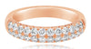 .80CT DIAMOND 14KT ROSE GOLD ROUND 2 ROW SEMI ETERNITY WEDDING ANNIVERSARY RING