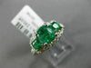 ESTATE WIDE 3.07CT DIAMOND AAA EMERALD & RUBY 14K WHITE GOLD 3D ANNIVERSARY RING