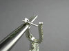 ESTATE 2.07CT DIAMOND 14K WHITE GOLD RECTANGULAR HUGGIE HANGING CLUSTER EARRINGS