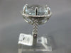 ESTATE LARGE 8.15CT DIAMOND & AAA AQUAMARINE 14K WHITE GOLD OVAL ENGAGEMENT RING