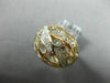ESTATE LARGE .22CT DIAMOND 18KT ROSE GOLD OPEN FILIGREE LEAF DOME SHAPE FUN RING
